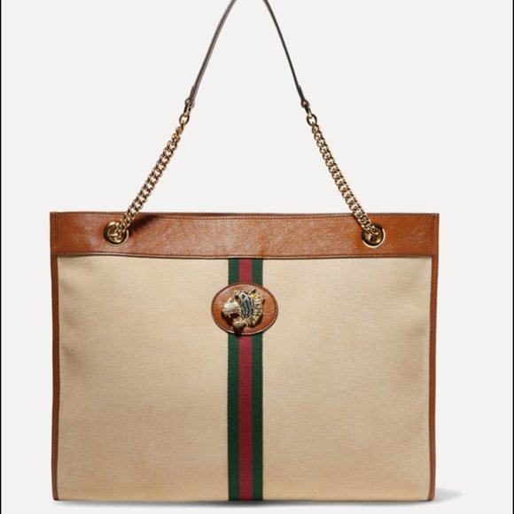 Gucci Rajah Large Canvas Tote Bag in Beige NEW WITH DUSTBAG - Picture 1 of 6